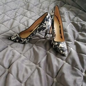 Tory Burch floral heels